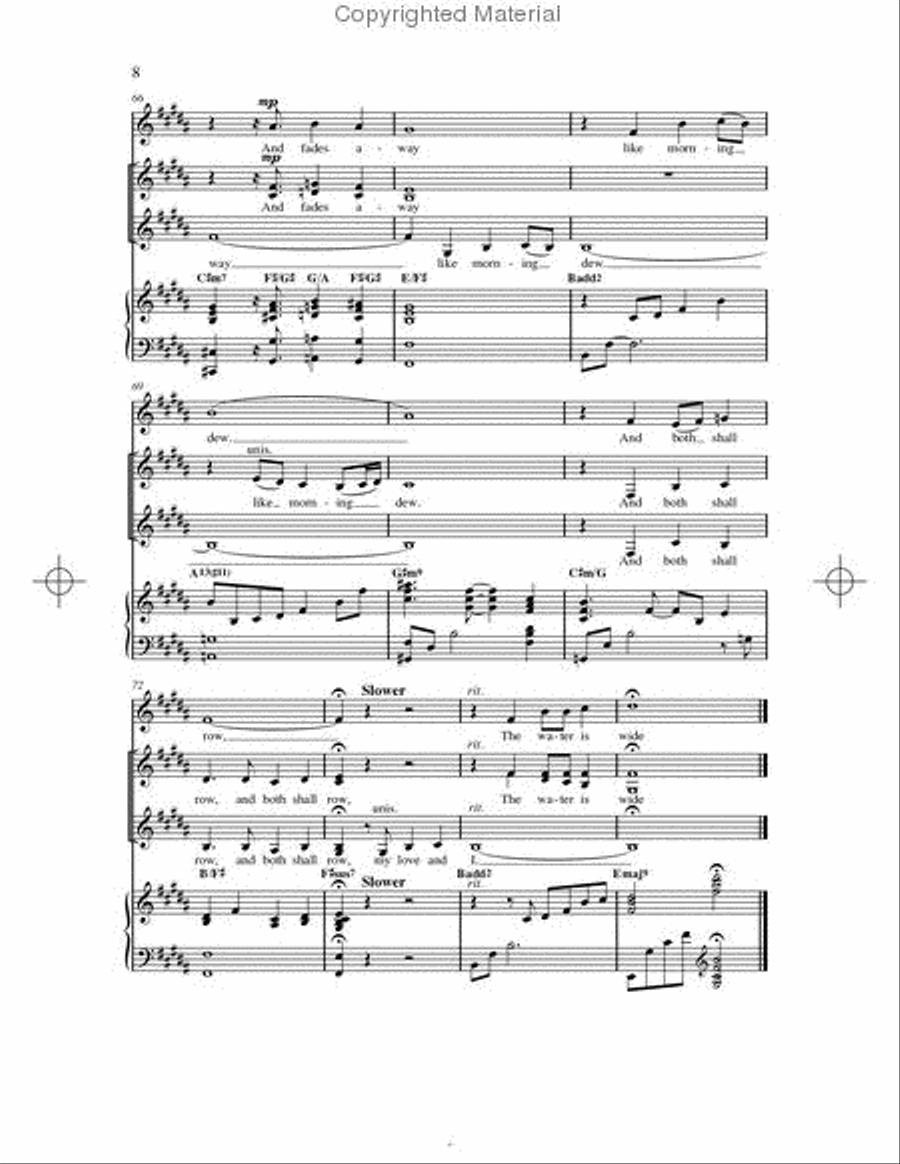 The Water Is Wide Choir scores gallery preview page 4