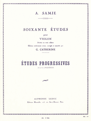 Book cover for Sixty Studies For Violin - Vol. 2: Progressive Studies (violin)