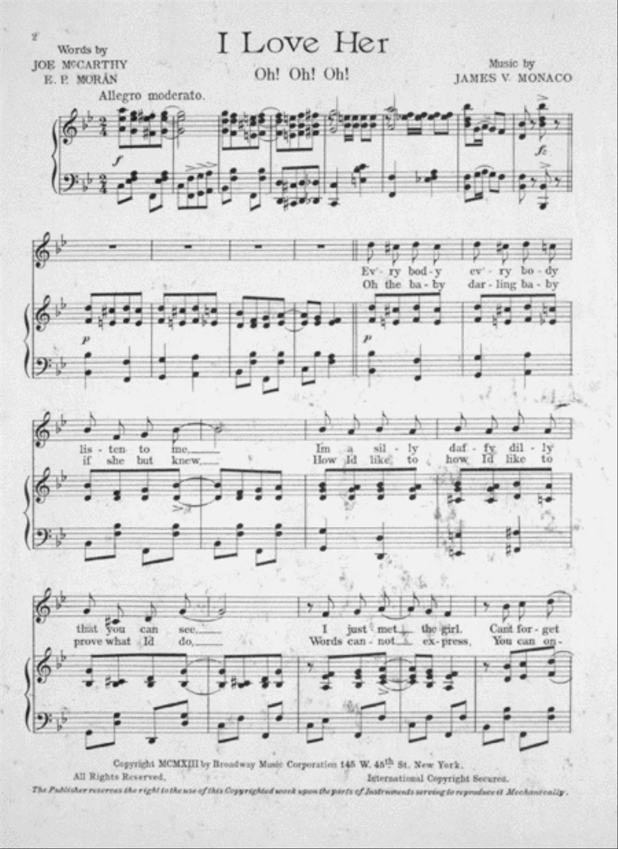 I Love Her Oh! Oh! Oh Voice scores gallery preview page 2