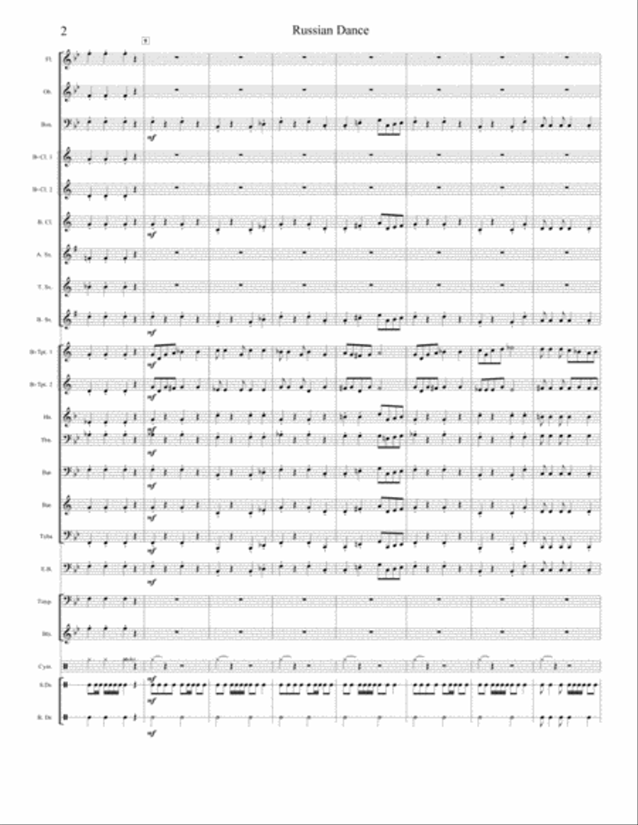 Russian Dance Concert Band scores gallery preview page 3