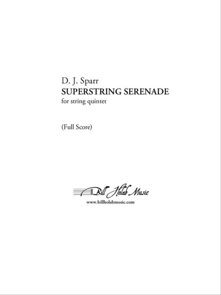 Superstring Serenade - quintet (score and parts) String Quintet scores gallery preview page 1
