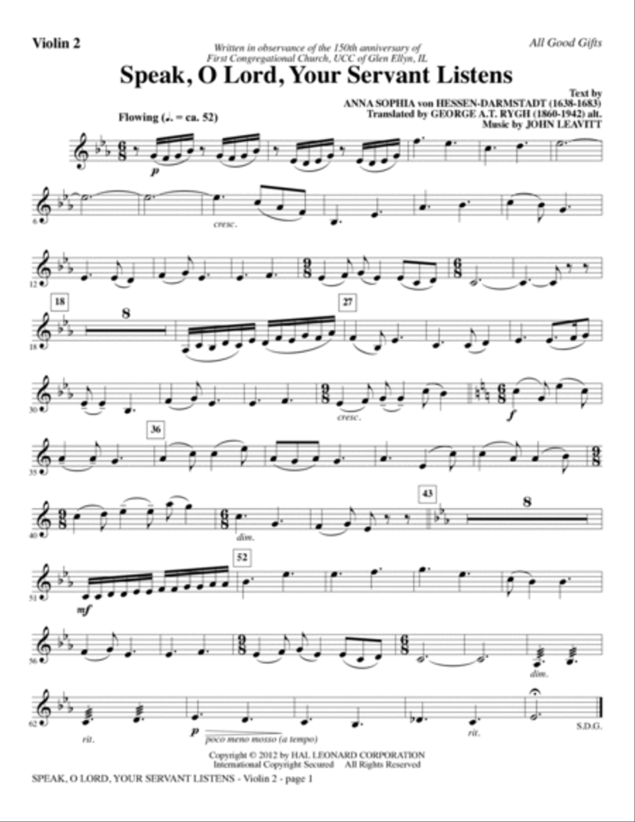 All Good Gifts - Violin 2 Choir scores gallery preview page 4