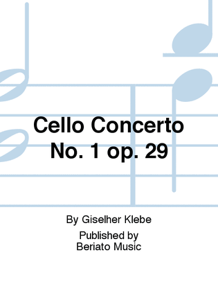 Cello Concerto No. 1 op. 29