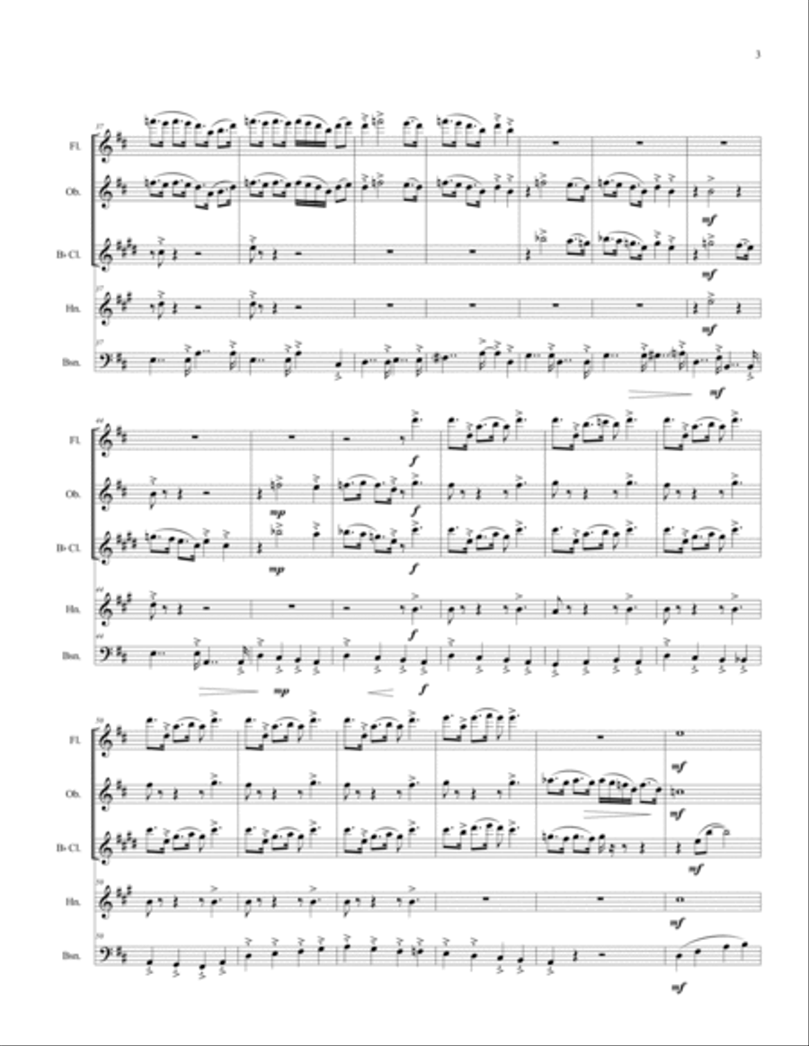 Yes Indeed Woodwind Quintet scores gallery preview page 5