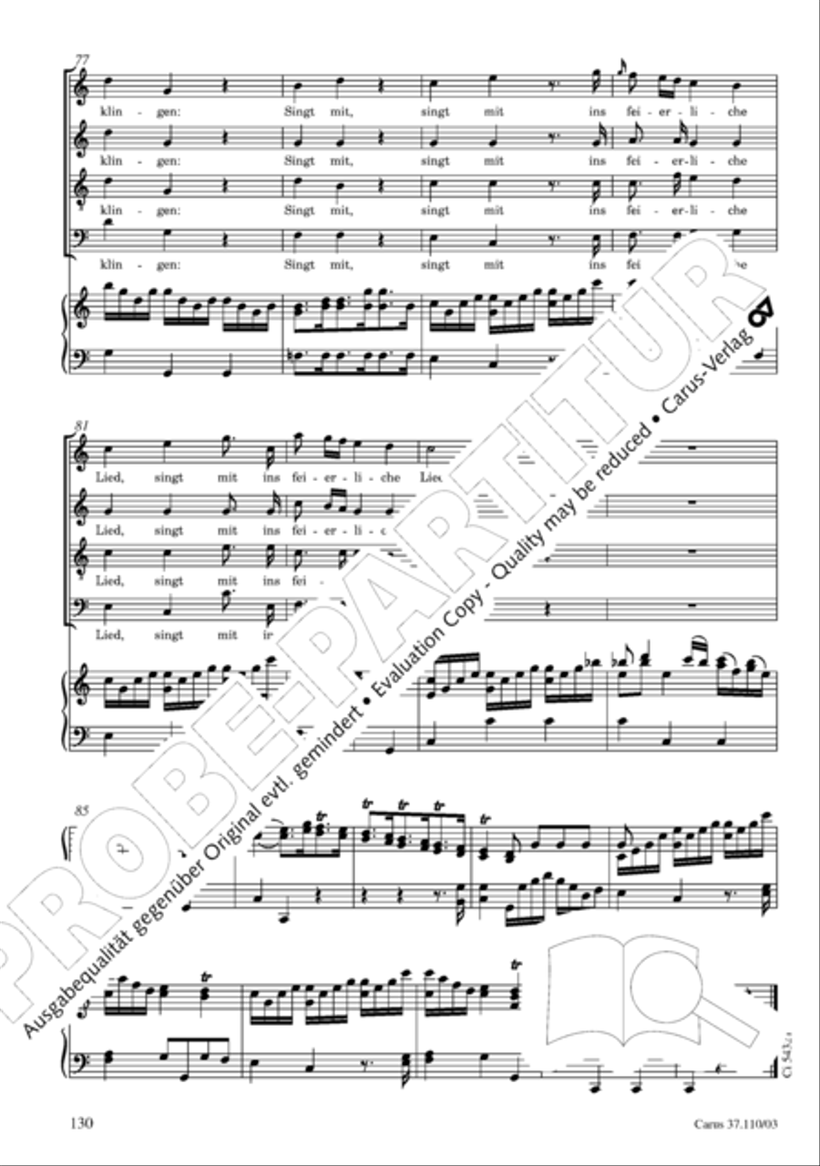 Markuspassion. Werkausgabe Reihe 1, Bd. 7 (Homilius) 4-Part scores gallery preview page 137