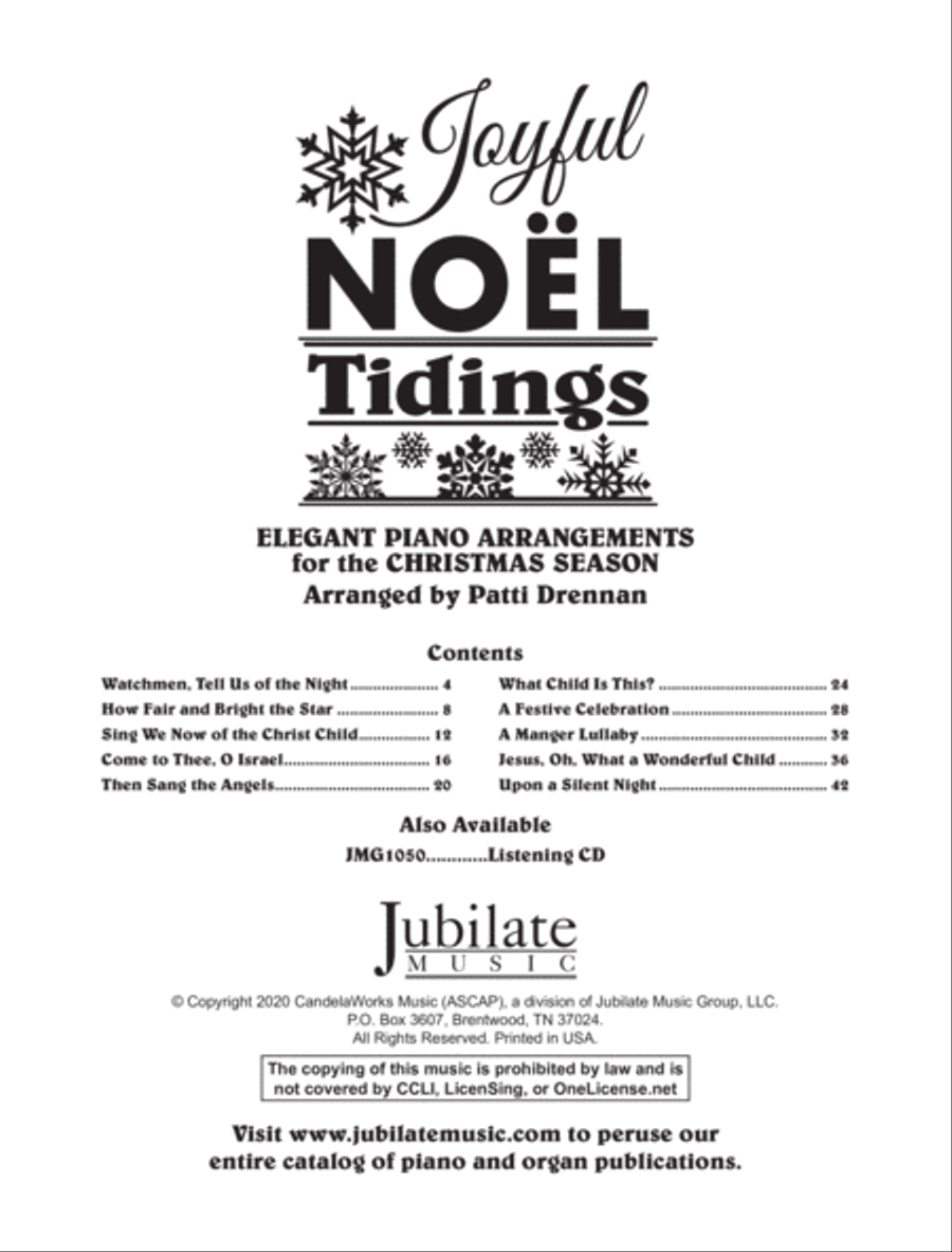 Joyful Noel Tidings Piano Solo scores gallery preview page 2