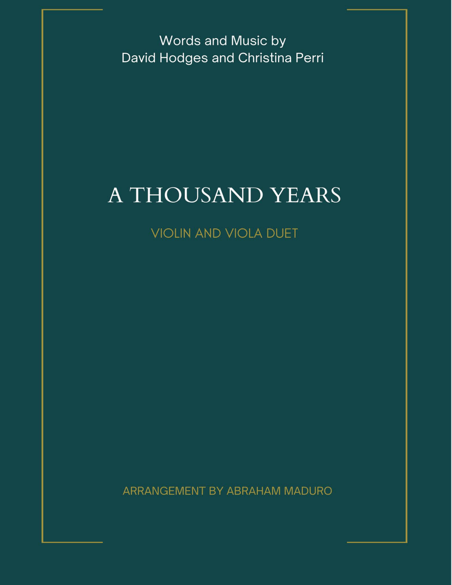 A Thousand Years String Duet scores gallery preview page 1