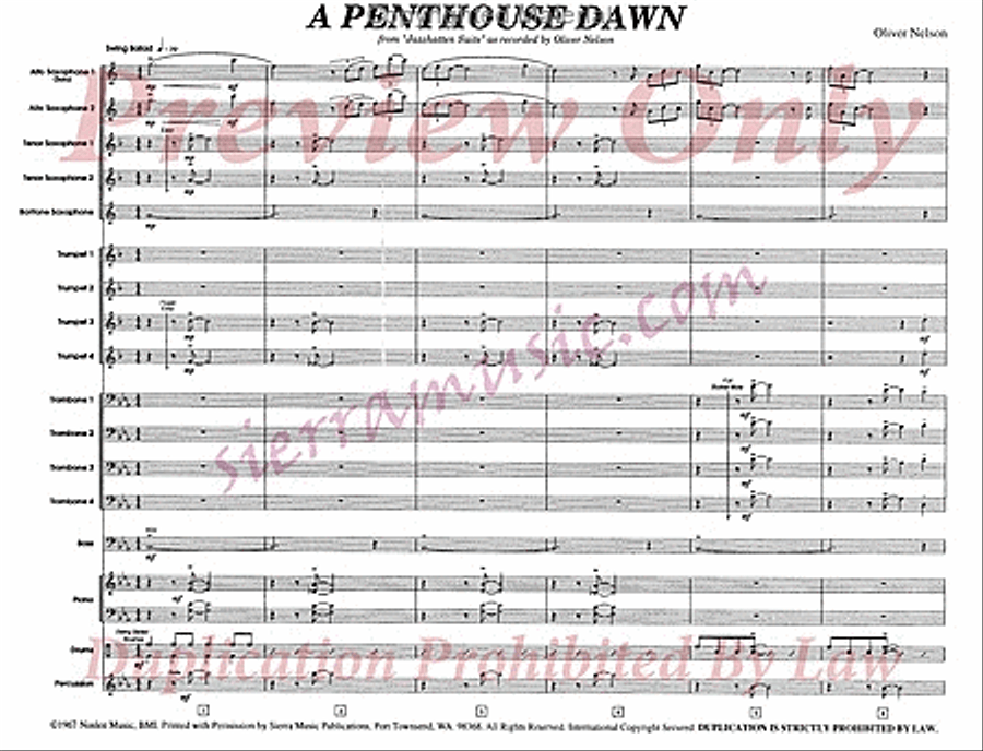 A Penthouse Dawn A Penthouse Dawn Big Band scores gallery preview page 2