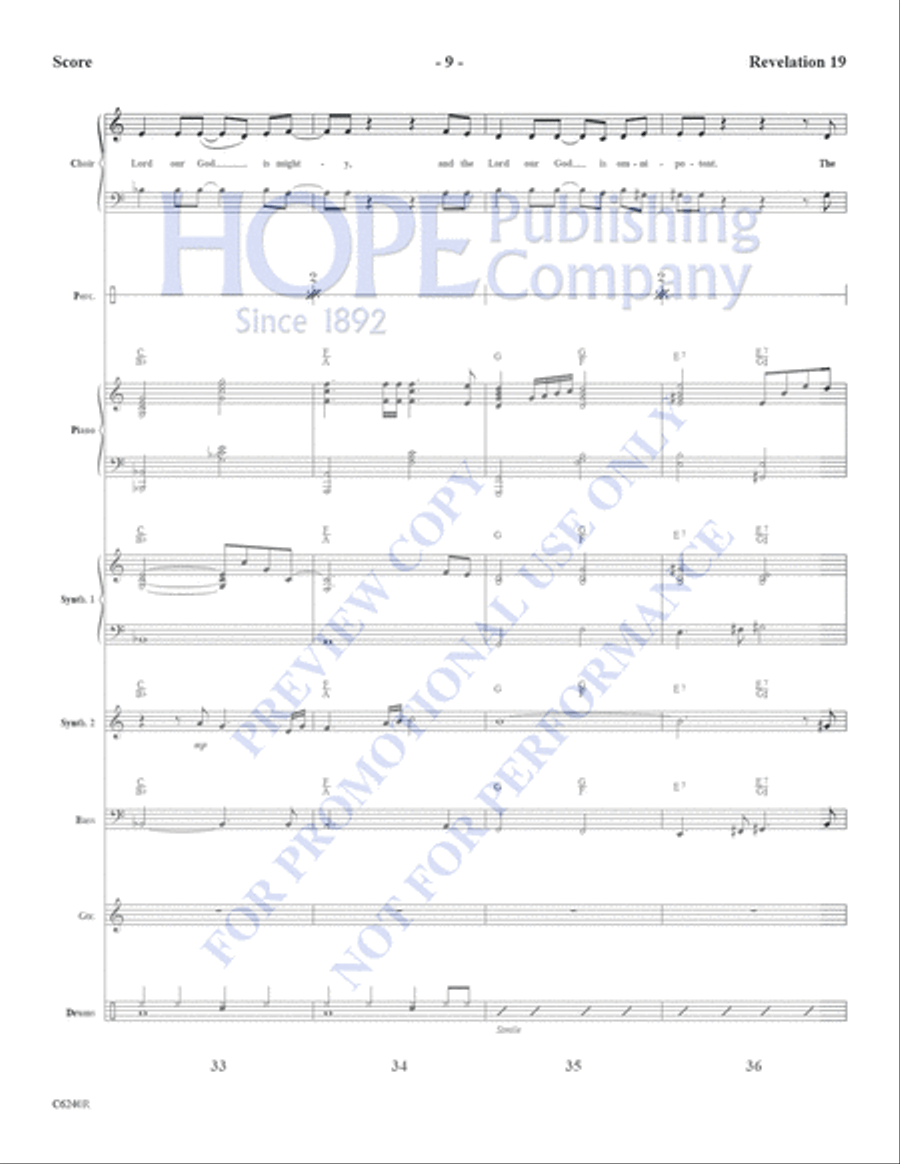 Revelation 19-Rhythm Parts Choir scores gallery preview page 10