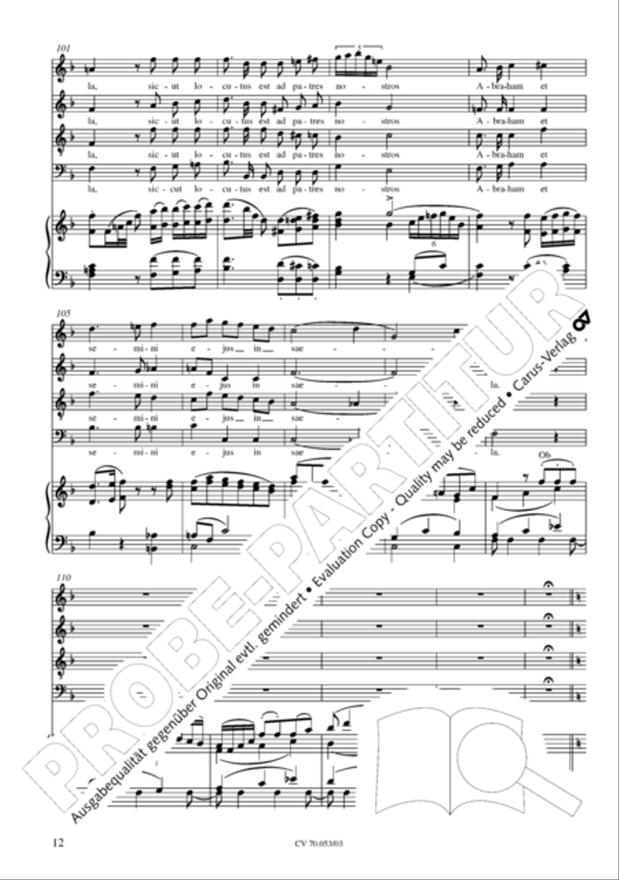 Magnificat in C major 4-Part scores gallery preview page 13