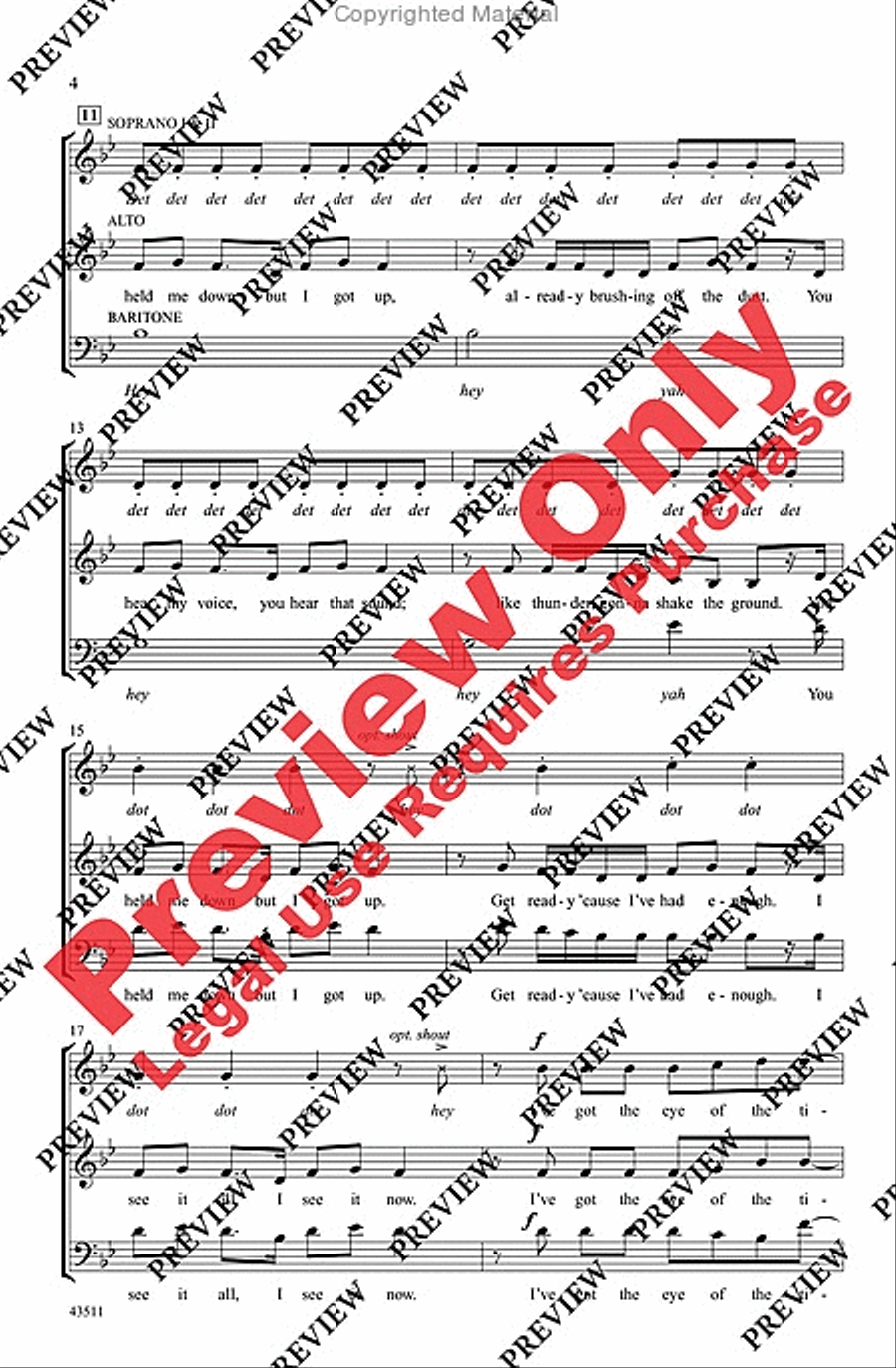 Roar 3-Part scores gallery preview page 4