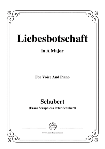 Schubert-Liebesbotschaft,from 'Schwanengesang(Swan Song)',D.957 No.1,in A Major image number null