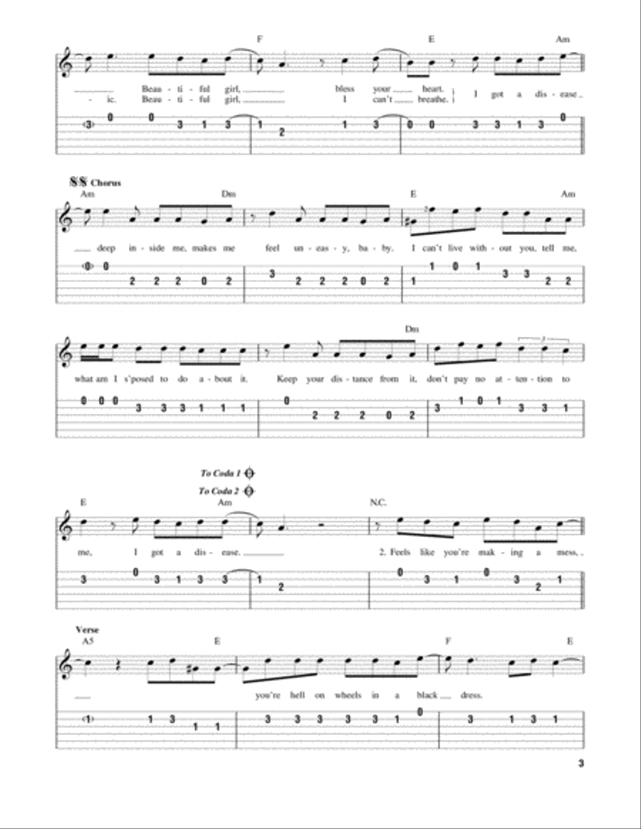 Disease Acoustic Guitar scores gallery preview page 3