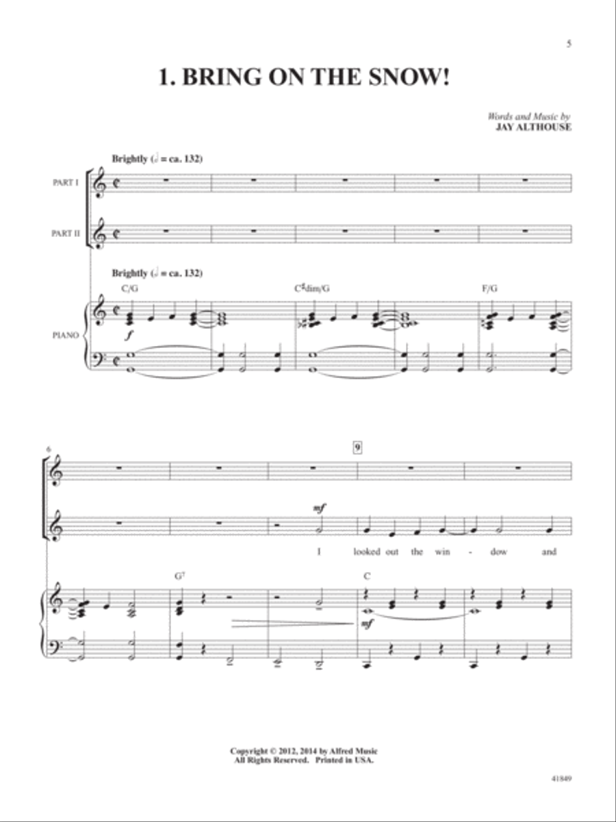 Bring On the Snow! 2-Part scores gallery preview page 3