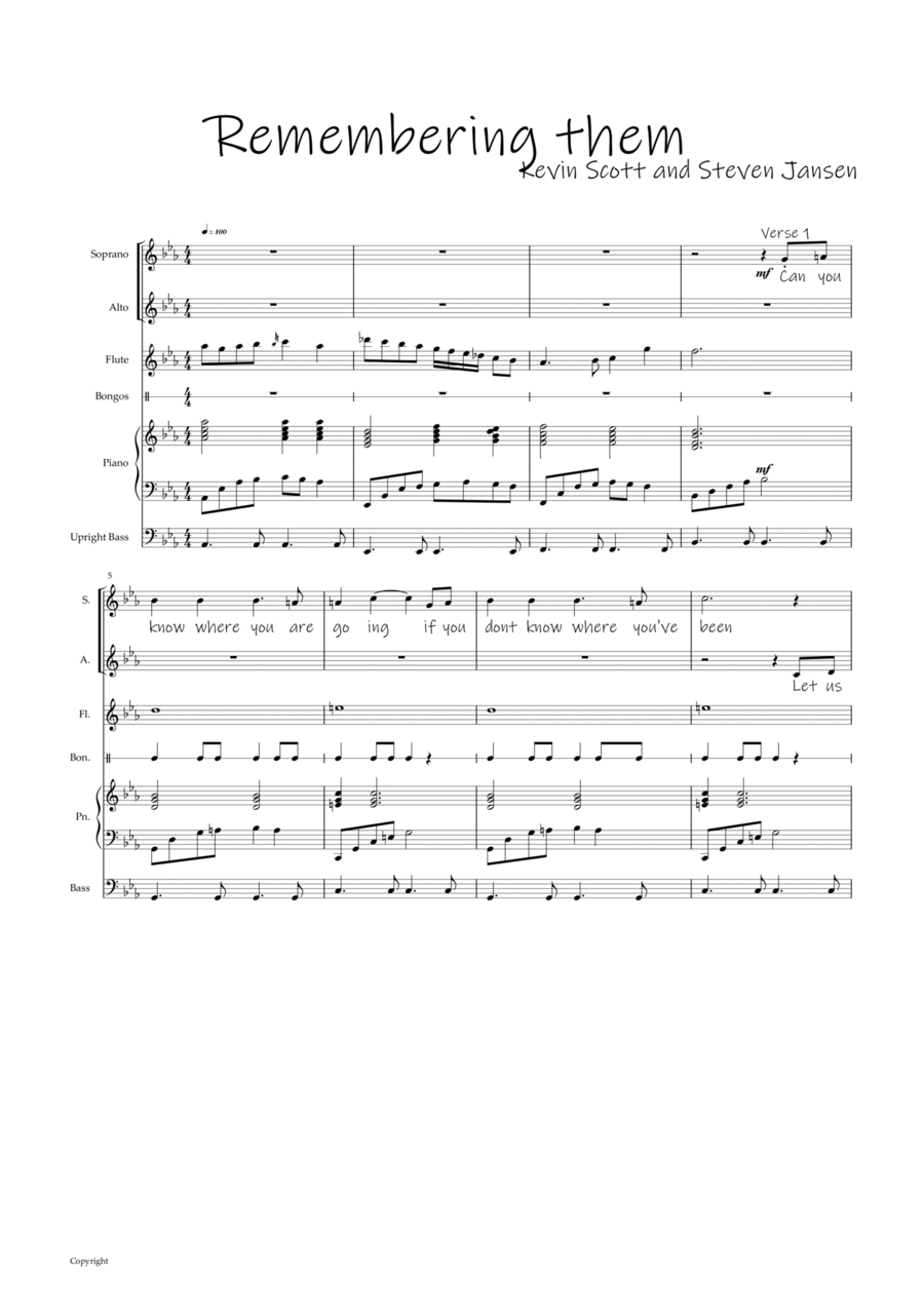 Remembering Them Remembering Them 2-Part scores gallery preview page 1