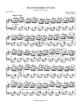 "Hummingbird" Etude - Op. 25 No. 9