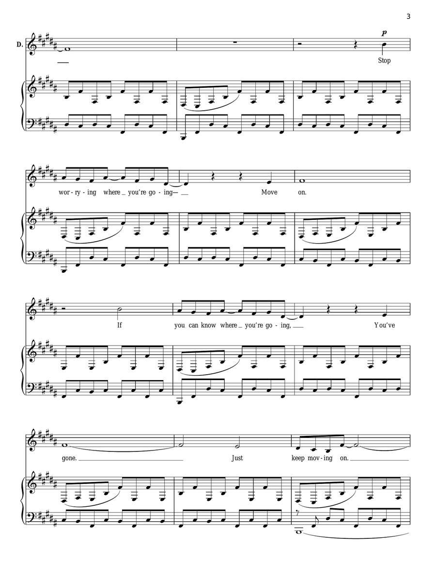 Move On Piano, Vocal scores gallery preview page 3