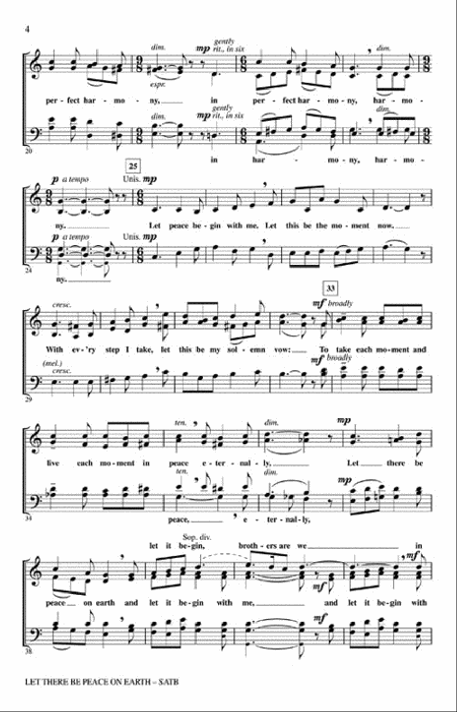 Let There Be Peace On Earth Divisi scores gallery preview page 3
