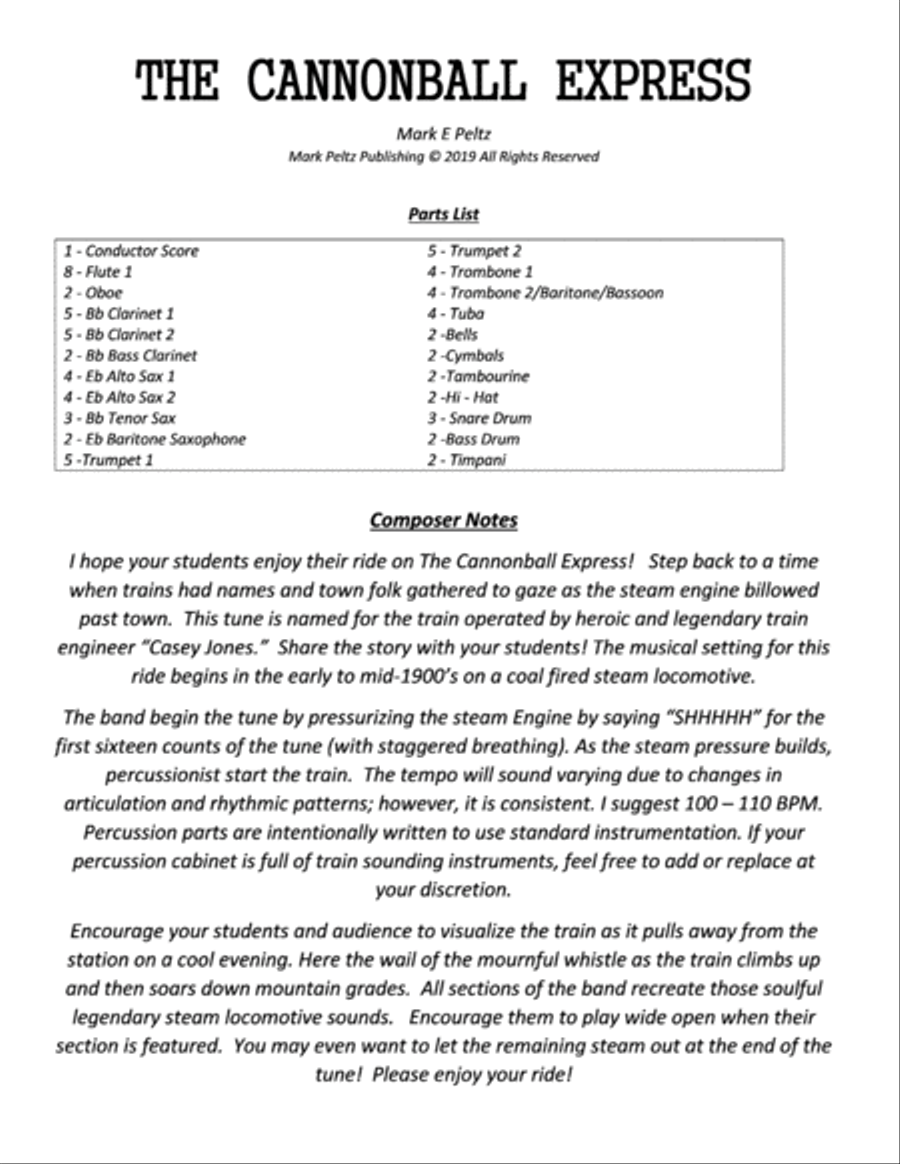 CANNONBALL EXPRESS Concert Band scores gallery preview page 2