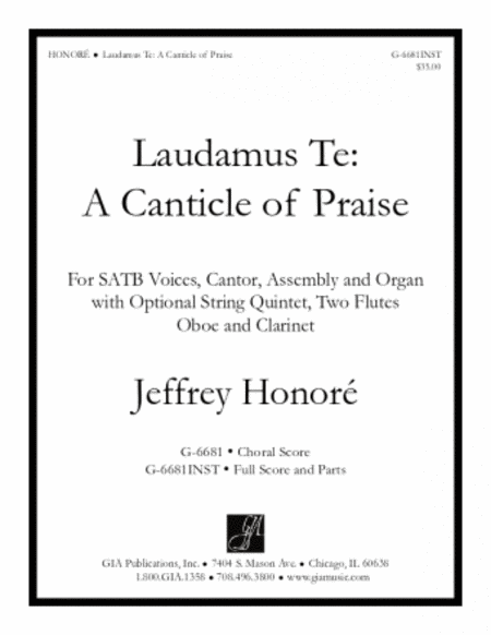 Laudamus Te: A Canticle of Praise - Full Score and Parts