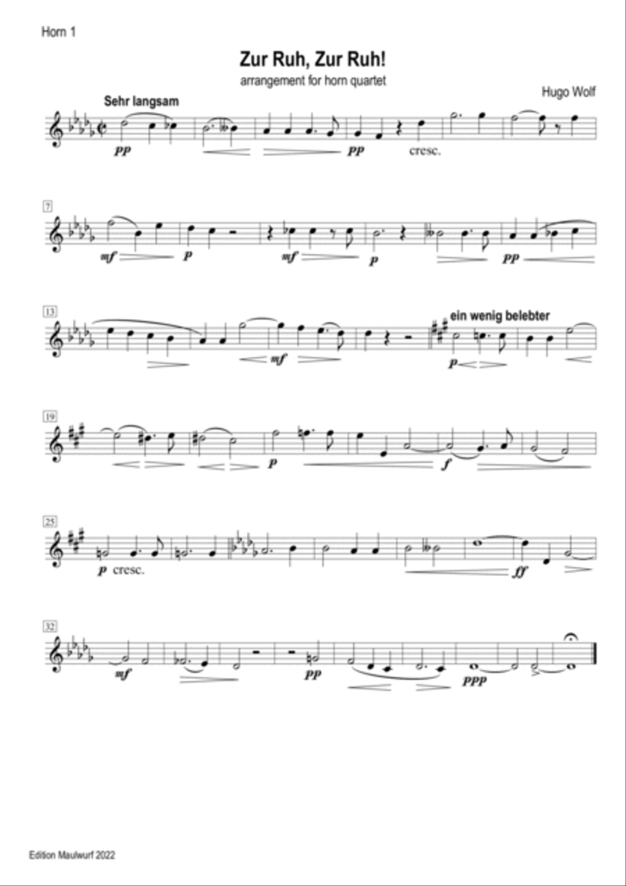 Zur Ruh, zur Ruh! Brass Quartet scores gallery preview page 3