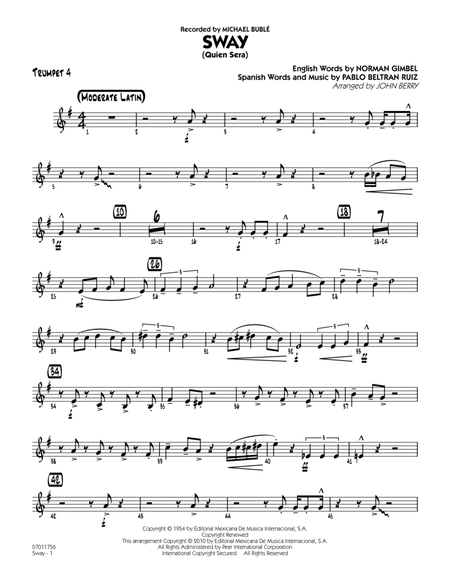 Sway (Quien Sera) - Trumpet 4