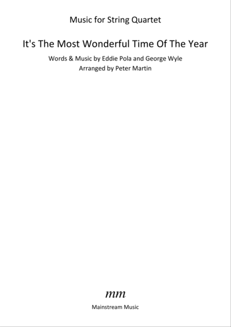 The Most Wonderful Time Of The Year String Quartet scores gallery preview page 2