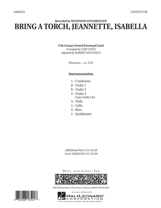 Bring a Torch, Jeannette, Isabella - Full Score