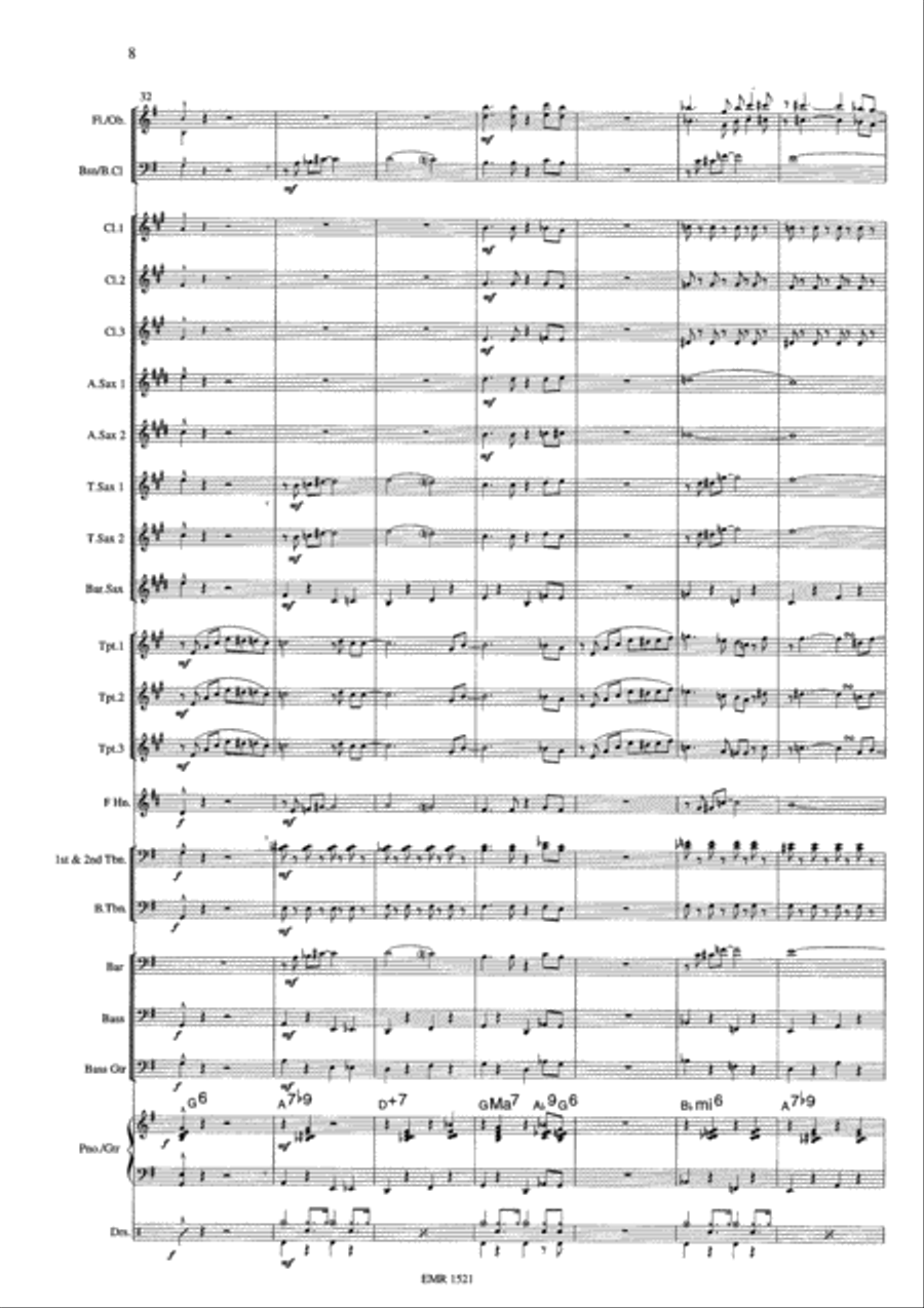 Serenade for Django Concert Band scores gallery preview page 9
