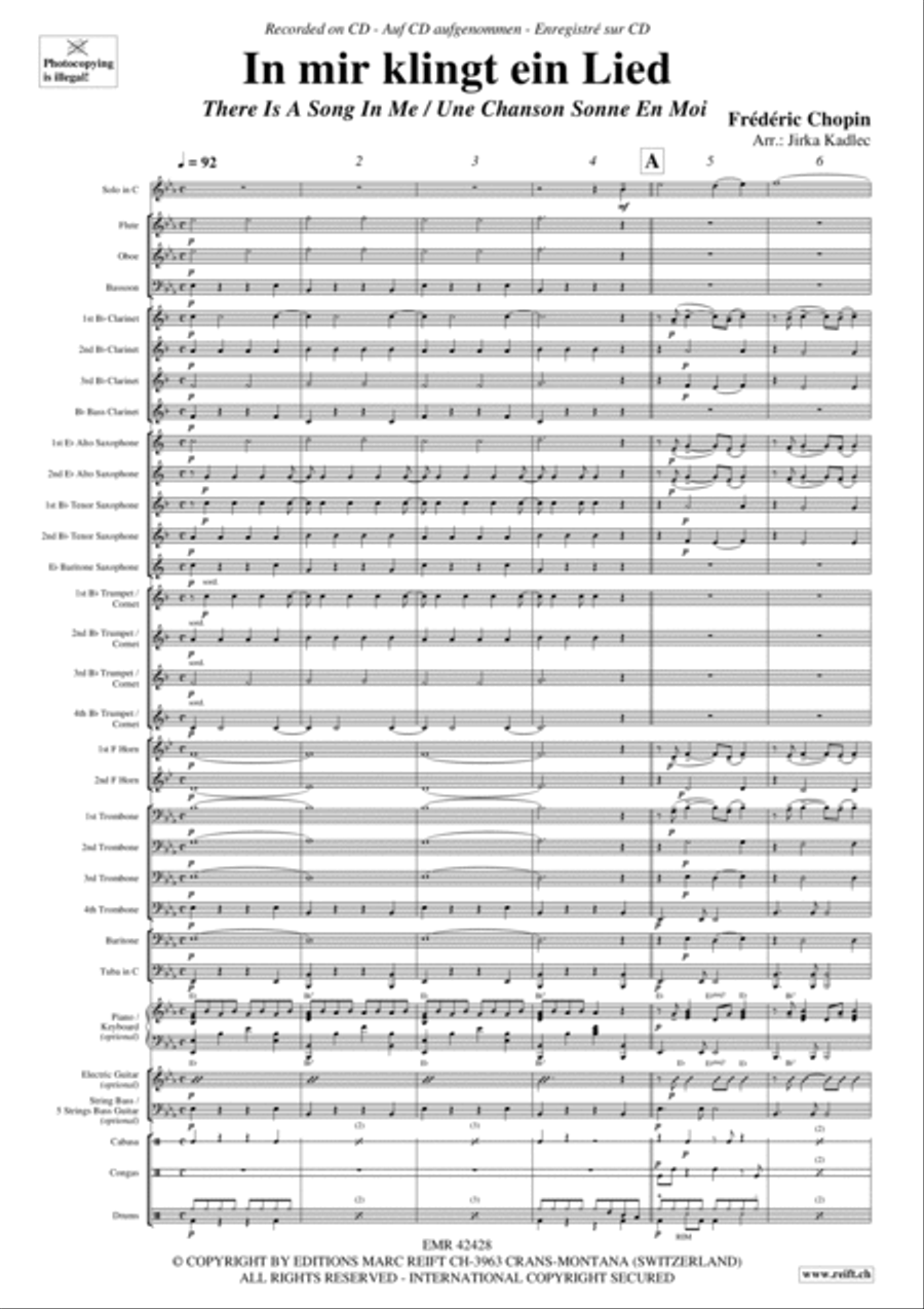 In mir klingt ein Lied Concert Band scores gallery preview page 3