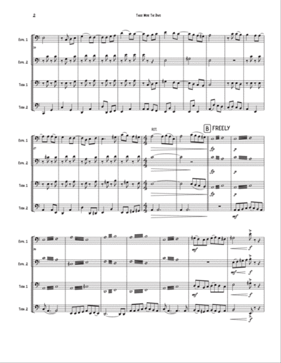 Those Were The Days Those Were The Days Brass Quartet scores gallery preview page 2