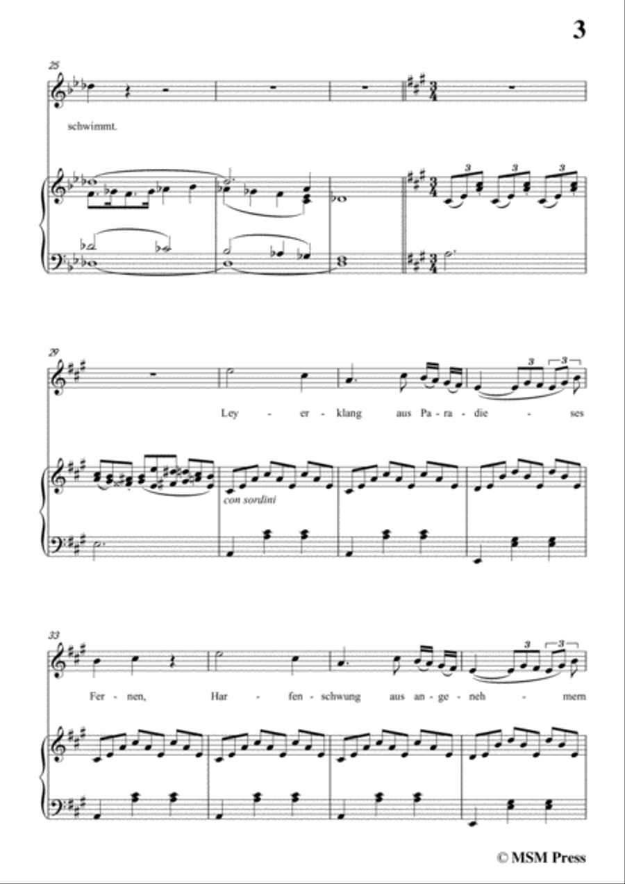 Schubert-Die Entzückung an Laura(Version I),D.577,in B flat Major,for Voice&Piano Voice scores gallery preview page 5