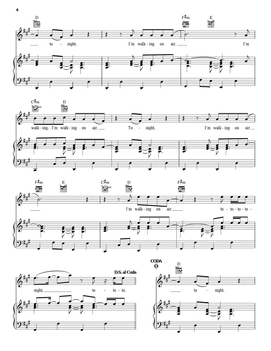 Walking On Air Piano, Vocal, Guitar scores gallery preview page 4