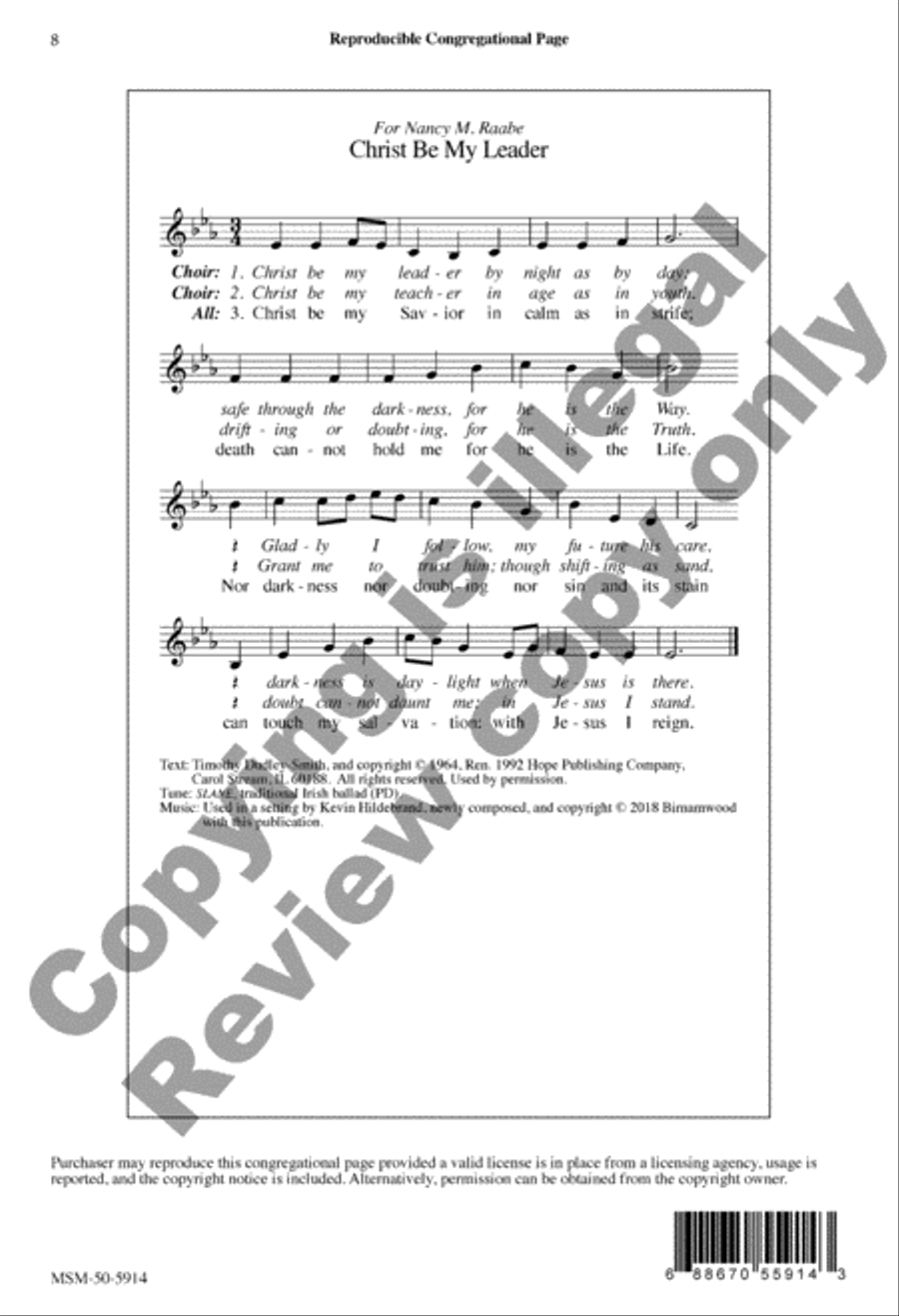 Christ, Be My Leader Christ, Be My Leader 2-Part scores gallery preview page 8