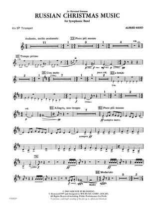 Russian Christmas Music: 4th B-flat Trumpet