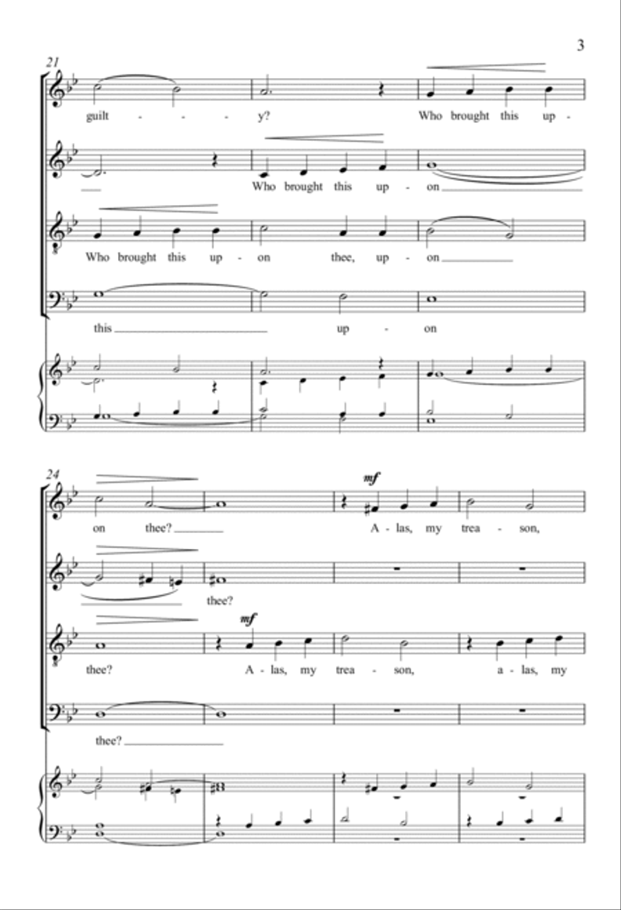Ah, Holy Jesus Ah, Holy Jesus 4-Part scores gallery preview page 2