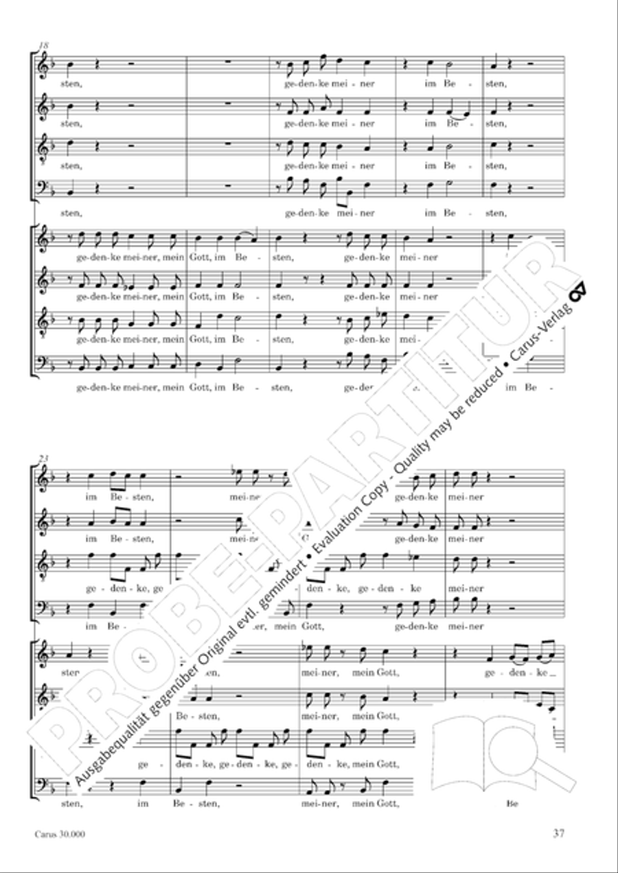 J.L. Bach: The complete motets Choir scores gallery preview page 44