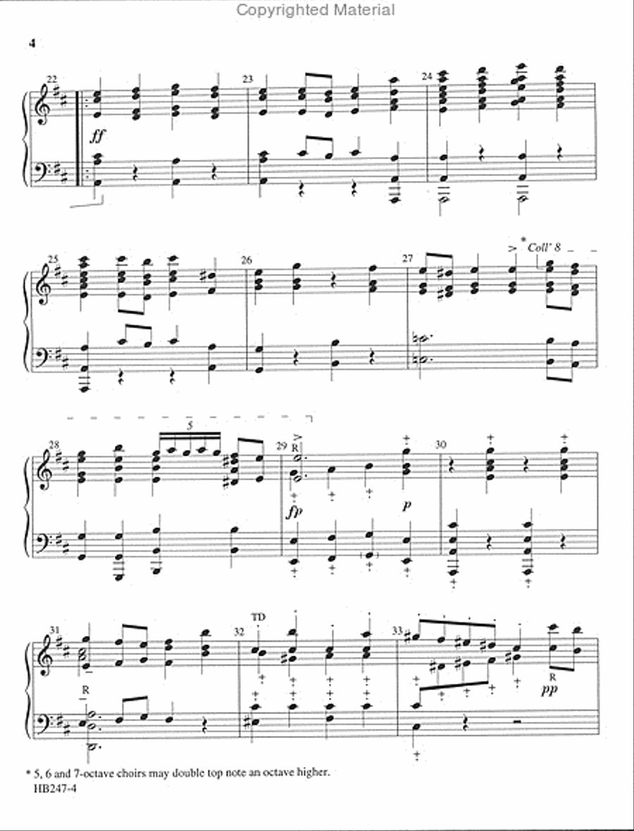 Bourree Handbell Choir scores gallery preview page 4