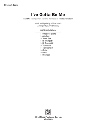 Book cover for I've Gotta Be Me: Score