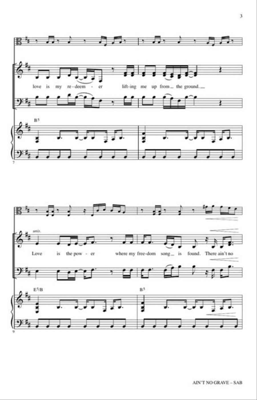 Ain't No Grave 3-Part scores gallery preview page 5