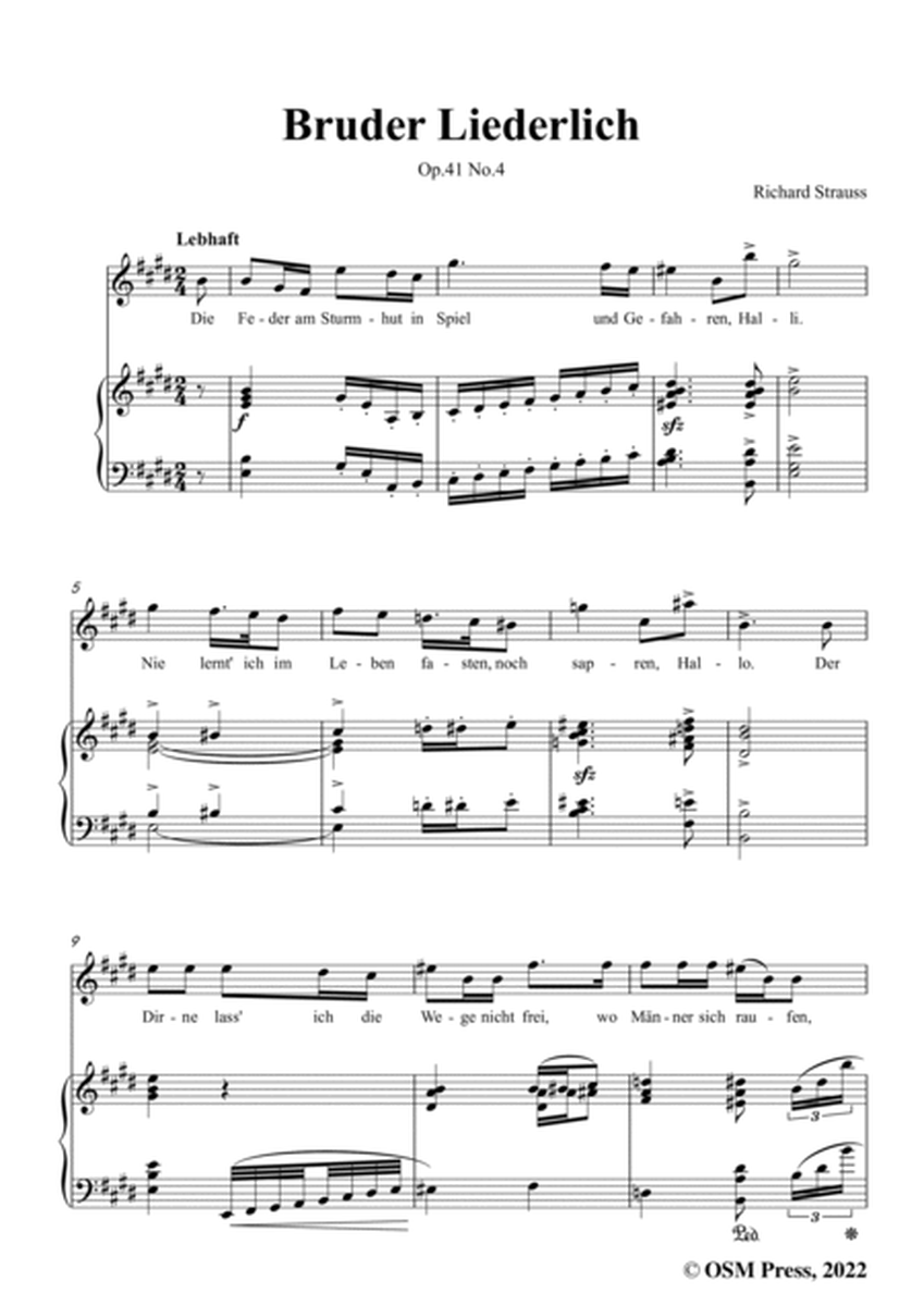 Richard Strauss-Bruder Liederlich,in E Major,Op.41 No.4 image number null