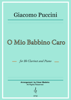 Book cover for O Mio Babbino Caro by Puccini - Bb Clarinet and Piano (Full Score)