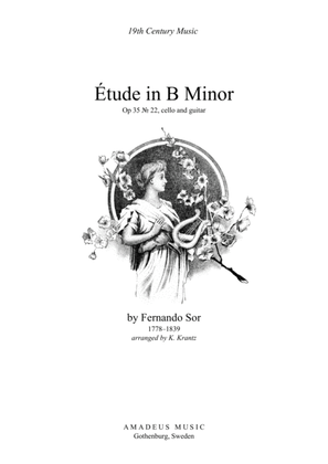 Book cover for Etude / Study in B Minor for cello and guitar
