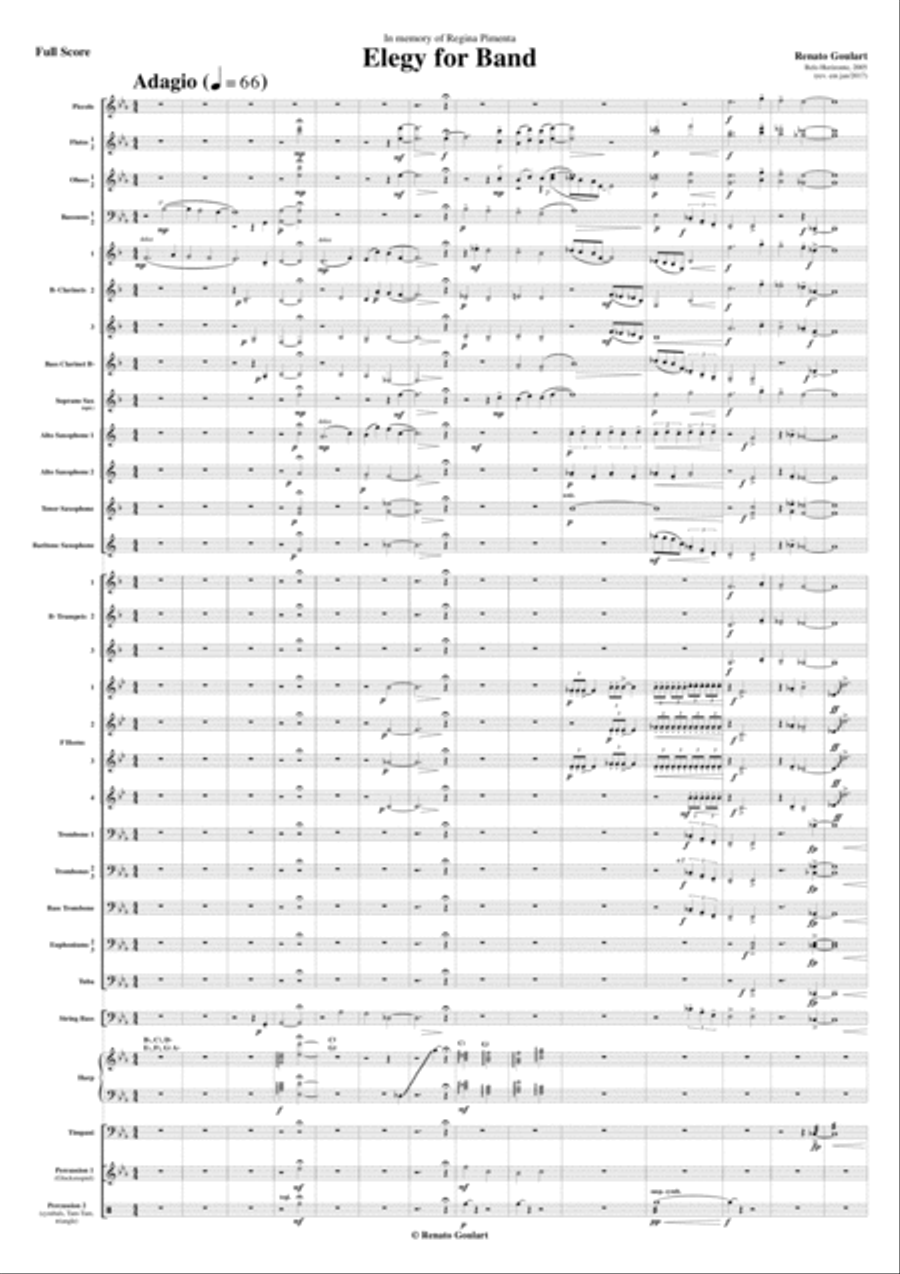 Elegy for Band Concert Band scores gallery preview page 2