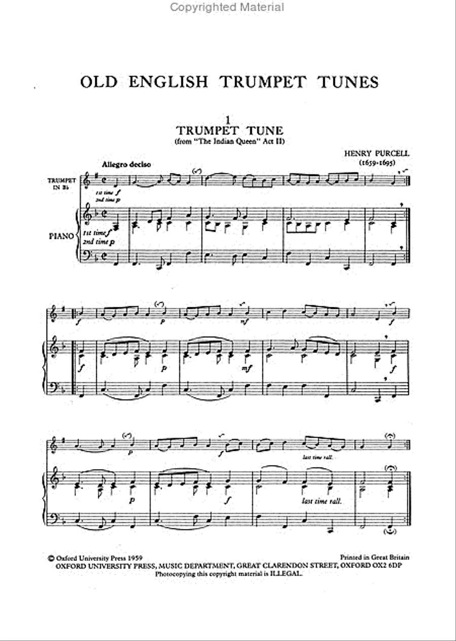 Old English Trumpet Tunes Trumpet Solo scores gallery preview page 2