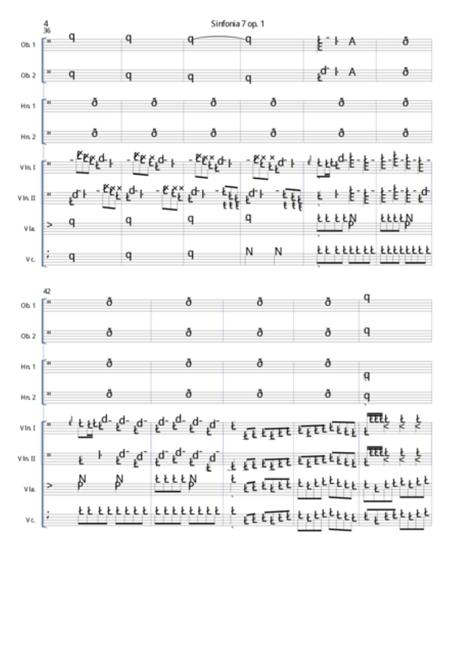 Karl Friedrich Abel - Sinfonia Op. 7 n. 1 - Primo Movimento - Allegro Small Ensemble scores gallery preview page 5