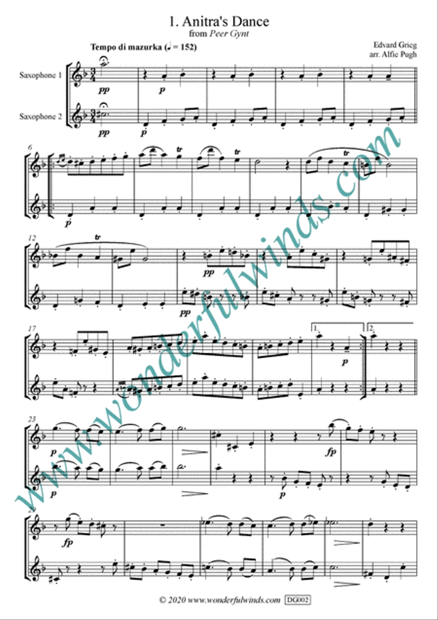 Six Grieg Duets Six Grieg Duets Woodwind Duet scores gallery preview page 2