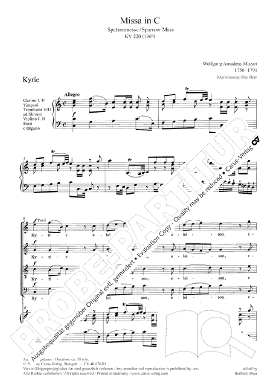 Mass in C Major 4-Part scores gallery preview page 9