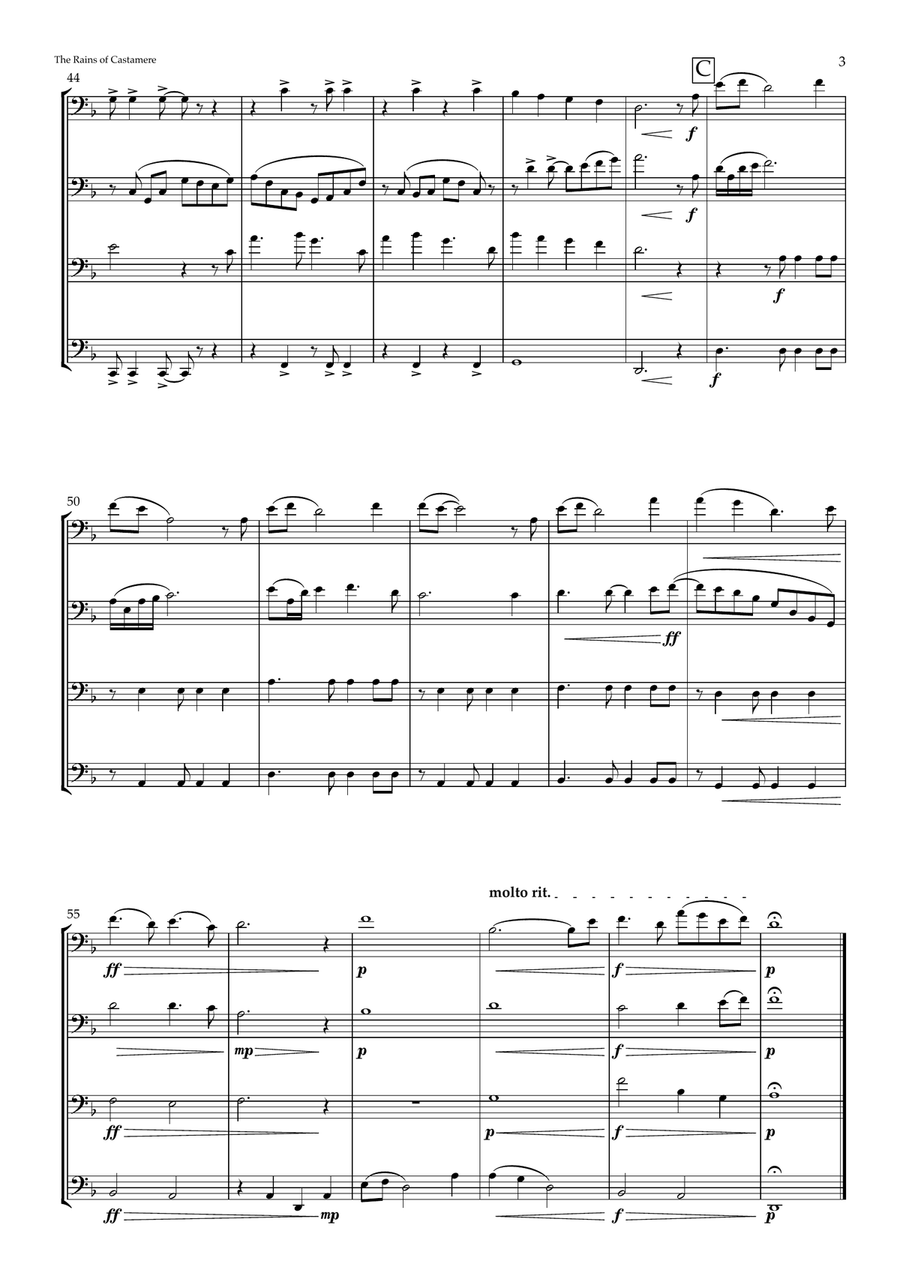 The Rains Of Castamere Brass Ensemble scores gallery preview page 3
