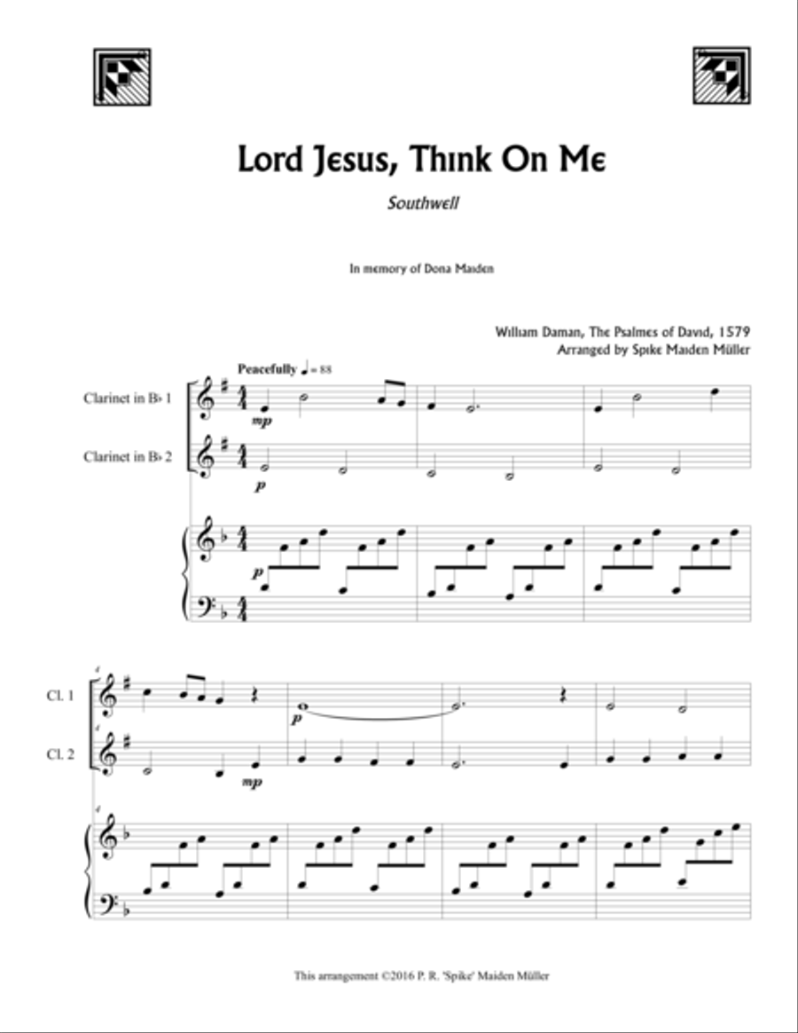 Lord Jesus, Think On Me